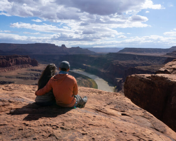 View of the Colorado River flowing through Canyonlands NP