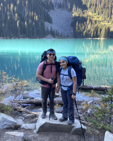 Camping overnight at Joffre Lakes in British Columbia